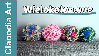 Jak zrobić kolorowy pompon How to make a colorful pompom [upl. by Happ]