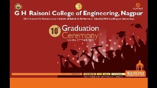 LIVE G H Raisoni College of Engineering Nagpur 10th Graduation Ceremony  Class of 2024 [upl. by Namyac]