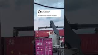 Crane Operator Moves Shipping Container With Chassis shorts [upl. by Odlamur]