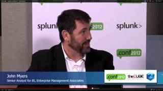 John Myers Part 1  Splunk conf 2012  theCUBE [upl. by Ahsekam]