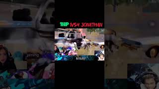 1Hp 1Vs4 💀 Jonathan Reaction 🥰 by Solara JONATHANGAMINGYT SolaraPlays shorts trending bgmi [upl. by Annawoj]