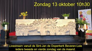 Zondag 13 oktober om 1030 u eucharistieviering vanuit de SintJan De Doperkerk te BeverenLeie [upl. by Larcher]