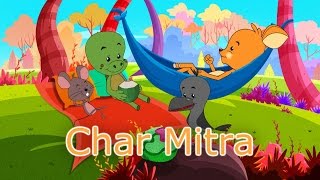 Char Mitra  Marathi Story For Children with Moral  Chan Chan Goshti Marathi [upl. by Beker]