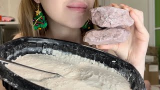 MUKBANG 💜 Аметист  Меловая паста 🍨 CRUNCH [upl. by Ahsimin]