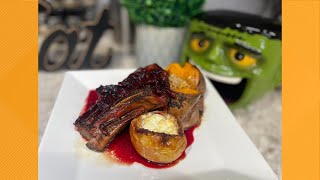 Tasting Olivias Slow Smoked Pork Chop Poached Apple Sweet Potatoes [upl. by Danczyk]