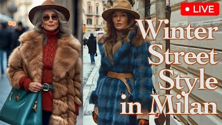 Milan Street Fashion in January How to style in cold season [upl. by Sabian4]