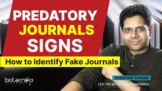 How To Identify Fake Journals  Predatory Journals [upl. by Lavella]