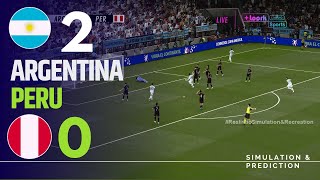 ⚽ Argentina 20 Peru 🏆COPA AMERICA 2024  Highligths  Simulación y recreación de videojuego [upl. by Liba]