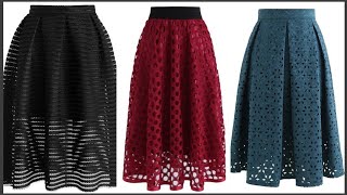 How to dress elegant amp classy long skirt pleated paneled skirts hline skirt designs 2024 [upl. by Howlan]