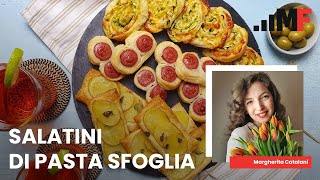 Salatini di pasta sfoglia per buffet 3 tipologie con un solo rotolo [upl. by Sachs]