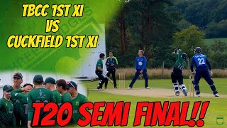 T20 SEMI FINAL  TBCC 1st XI vs Cuckfield 1st XI  Cricket Highlights [upl. by Attenrev]