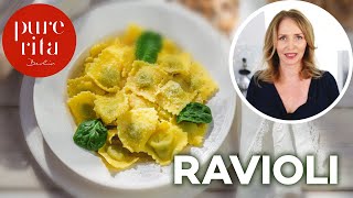 🍋 RAVIOLI selber machen 🌱 Ravioli mit Spinat Ricotta Füllung Rezept [upl. by Wehner]