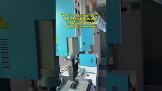 Ultrasonic cutting of nonwoven fabricUltrasonicWeldingLingKeServo UltrasonicWelding Machine [upl. by Eisej357]