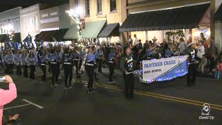 Panther Creek High School Marching Band in the 2023 Apex NC Christmas Parade [upl. by Yenduhc547]