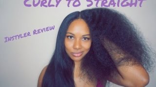 Curly to Straight l Instyler Max on Natural Hair [upl. by Morgana849]