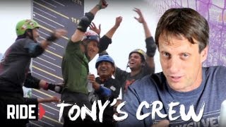 Tony Hawk Andy Macdonald and Mitchie Brusco Skate Venice Beach  Tonys Crew [upl. by Alyak253]