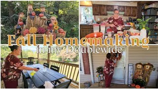 Fall Homemaking in my Doublewide Mobile Home  Mobile Home Living [upl. by Noy659]