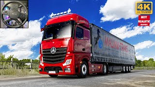 ETS2 MERCEDES MP5 OM471 Sound Realistic Driving Promods Moza TSW WheelStalk 151 JBXPNG Graphics [upl. by Octavian]