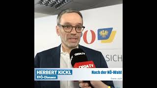 Herbert Kickl über die NÖWahl quotIch bin unglaublich stolzquot [upl. by Marko]