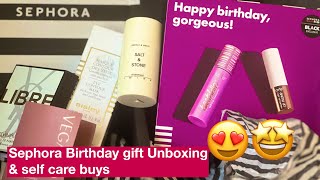 Let’s unbox Sephora birthday gift amp some more selfcare buys 🤩🥳 skincare [upl. by Eilujna]