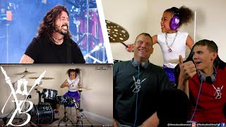 She CHALLENGED Dave Grohl  Drum Cover Nandi Bushell Foo FightersREACTION [upl. by Airehtfele]