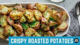 CRISPY GARLIC PARMESAN POTATOES  Oven Roasted [upl. by Anse]