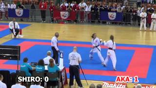 2015 WSKA  Cadet Ladies Team Kumite Final [upl. by Eelek347]