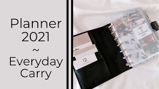 EVERYDAY CARRY PLANNER  Mini HP  Planner Set Up 2021 [upl. by Trudy]