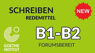 Schreiben Redemittel B2 forumsbereit B1 B2 Schreiben Goethe ECL Prüfung Exam Deutsch German Ecl Tips [upl. by Lewse]