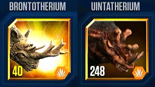 BRONTOTHERIUM VS UINTATHERIUM TOP 1 INDOMINUS REX GEN 2 TOURNAMENT  JURASSIC WORLD THE GAME [upl. by Anilet958]