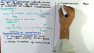 Part1 Tautomerism  Definition Examples and condition for Tautomerism  Organic chemistry [upl. by Ennairrac]