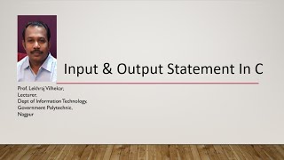 Input amp Output Statement in C [upl. by Lebatsirhc]