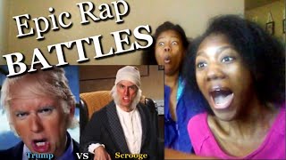 Epic Rap Battles Of History Donald Trump Vs Ebenezer Scrooge  Katherine Jaymes Reaction [upl. by Elocim]