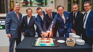 10th listing anniversary at Euronext Brussels [upl. by Htebharas372]