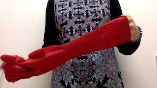 ASMR Hand Rubbing Handcream Application After Rubber Glove Wear [upl. by Neiv]