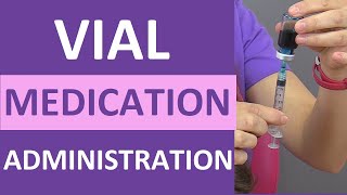 Vial Medication Administration How to Withdraw Vial Medication Nursing Skill [upl. by Acirretal116]