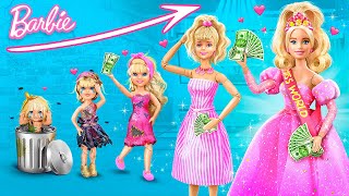 Barbie Growing Up From Broke to Rich  32 DIYs [upl. by Kral989]