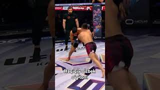 Shoxasan Mirzamatov raqibini magʻlub etib chempion boʻldi 🇺🇿uzbekistan ufc mma championshorts [upl. by Edris]