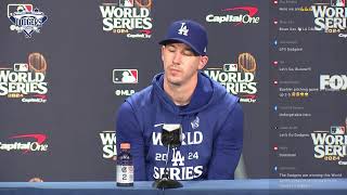 Dodgers World Series Walker Buehler Discusses Game 3 Start Shohei Ohtani Pitching Tips [upl. by Towbin228]