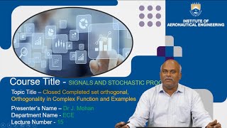 Closed Completed Set Orthogonal Orthogonality in Complex Function and Examples by Dr J Mohan [upl. by Quintana369]