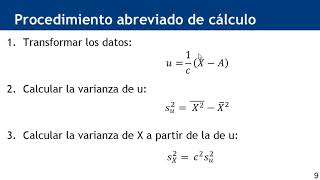 Método abreviado de cálculo de la varianza   UPV [upl. by Masry58]