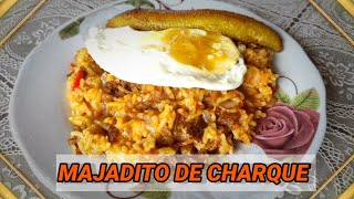 MAJADITO BATIDO DE CHARQUE  recetas boliviana  Plato típico de SC  🍳🍛 [upl. by Meeharb]