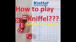 How to play Kniffel Similar to Yahtzee [upl. by Solakcin]