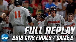 Oregon State vs Arkansas 2018 CWS Finals Game 2  FULL REPLAY [upl. by Feodore]