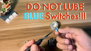 Switch Experiment  Lubing clicky switches  Overly Lubed Blue [upl. by Steep509]