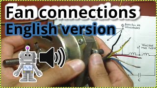 Identify CABLES and connections 3 speed FAN motor english [upl. by Lerud366]