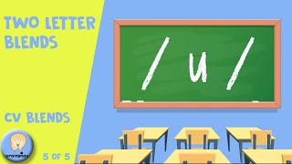 Two Letter Blends quotuquot  CV Blends  Early Phonics  55 [upl. by Corri]