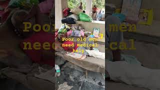 need medical help old poor men at ganga ghat saptarshi haridwar health aimsrishikesh sewa [upl. by Cope]