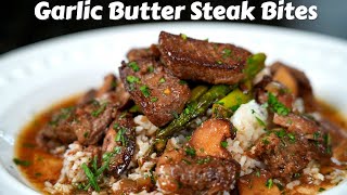 I Used To Eat This Meal 3 Times Per Week  Garlic Butter Steak Bites in Under 30 Minutes [upl. by Adnirim]