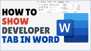 How to Add Developer Tab in Word [upl. by Einittirb]